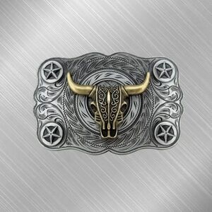 New Men's Western Bull Belt Buckle